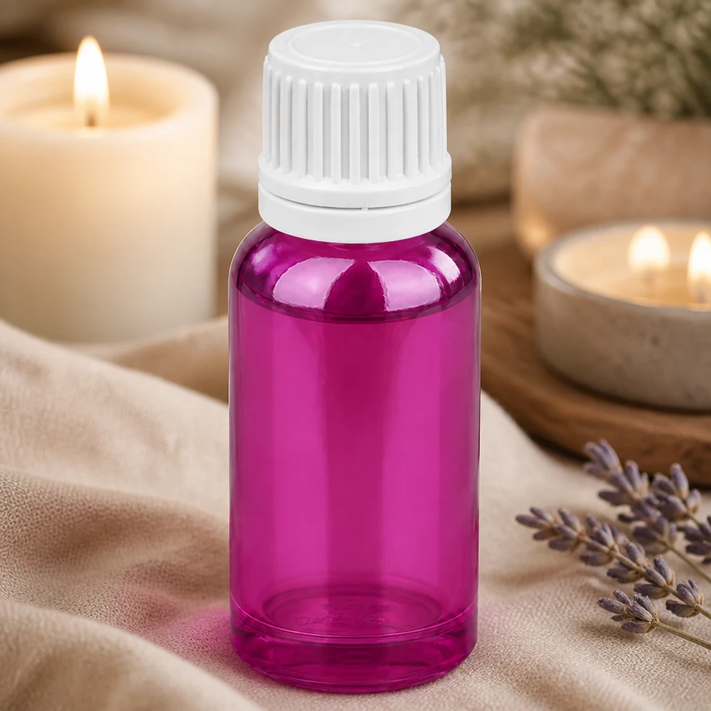 20ml frasco cuentagotas 0.7mm blanco Originalidad cierre de rosca PurpleLine UT18/20 Frasco cuentagotas de 20 ml de plástico de alta calidad con diseño Purple-Line y tapón cuentagotas blanco