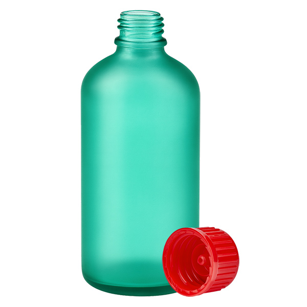 Frasco 100ml 11mm tapón rosca rojo estándar GreenLine UT18/100 Frasco 100ml 11mm tapón rosca rojo estándar GreenLine UT18/100