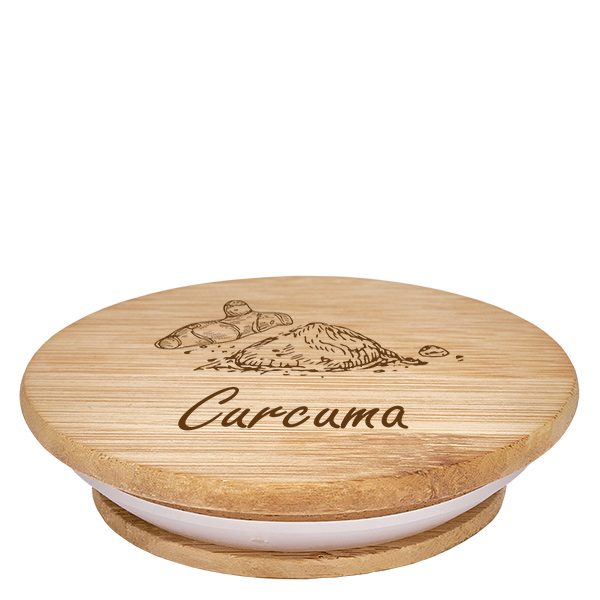 Tapón de madera "Curcuma" para WECK RR60