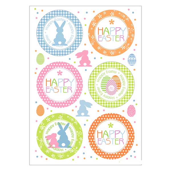 Adhesivos superiores "Felicitaciones de Pascua" (12 adhesivos) Adhesivos superiores "Felicitaciones de Pascua" (12 adhesivos)