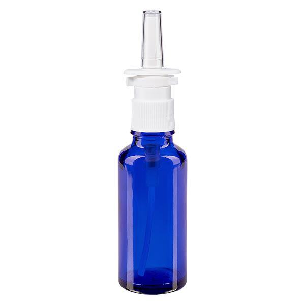 Botella de farmacia azul 30ml spray nasal blanco estándar Botella de farmacia azul 30ml spray nasal blanco estándar