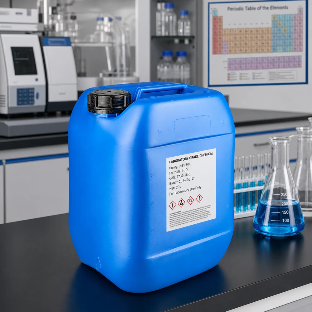 Bidón azul de 10 litros, apto para uso alimentario, con cierre OV para el almacenamiento seguro de productos químicos