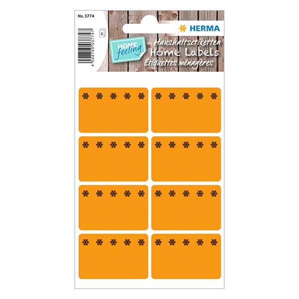 Etiquetas congelador naranja (48 pegatinas) 26x40mm Etiquetas congelador naranja (48 pegatinas) 26x40mm