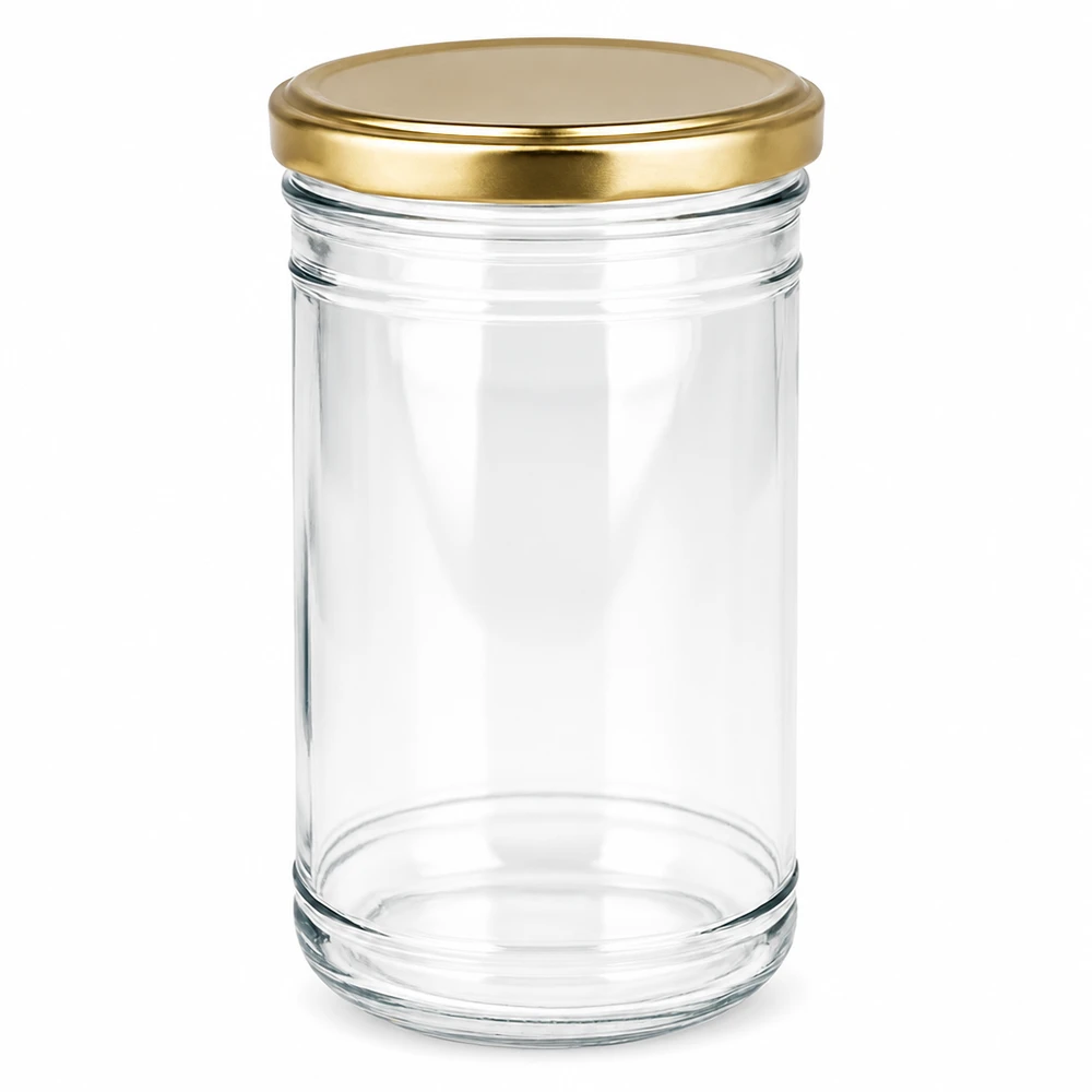 Vasos de 1053ml con tapa BasicSeal oro UNiTWIST Tarro vacío de 1053 ml con tapa dorada BasicSeal para conservar y enlatar alimentos