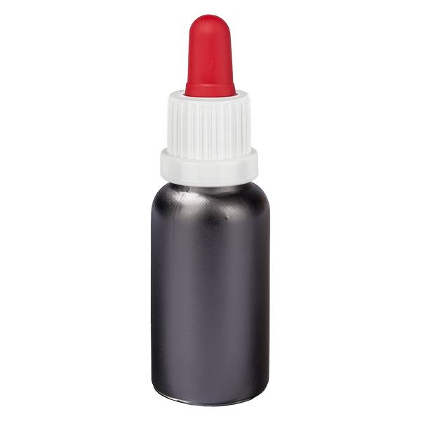 Frasco pipeta 20ml blanco/rojo cierre inviolable BlackLine UT18/20 Frasco pipeta 20ml blanco/rojo cierre inviolable BlackLine UT18/20
