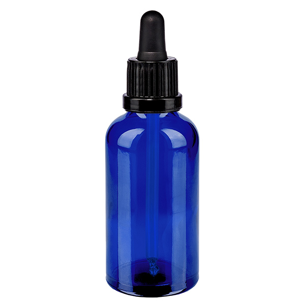 Frasco pipeta 50ml cierre inviolable negro BlueLine UT18/50