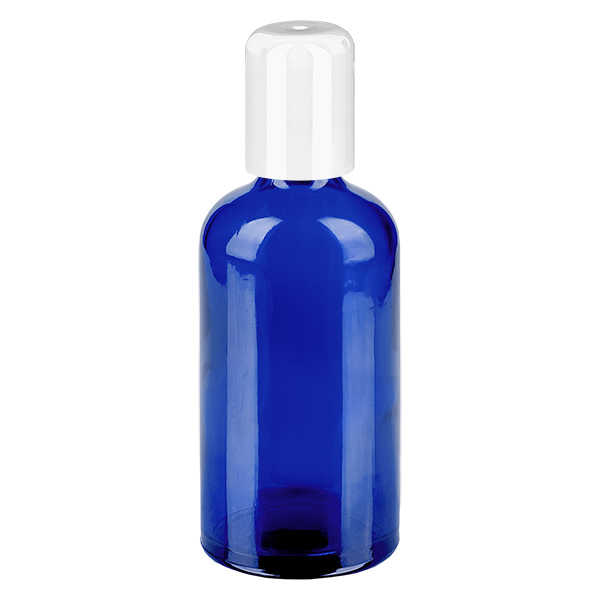 Frasco roll-on 100ml blanco tapón estándar BlueLine UT18/100
