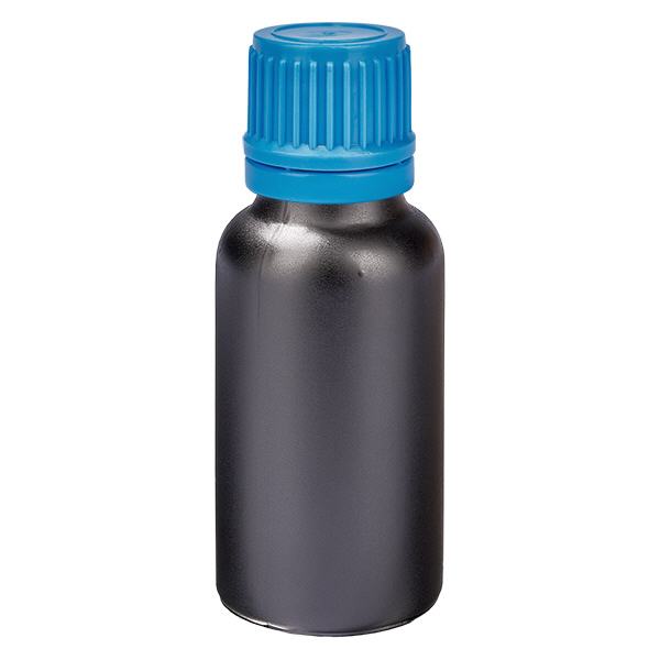 Botella 20ml 11mm tapón rosca azul inviolable BlackLine UT18/20 Botella 20ml 11mm tapón rosca azul inviolable BlackLine UT18/20