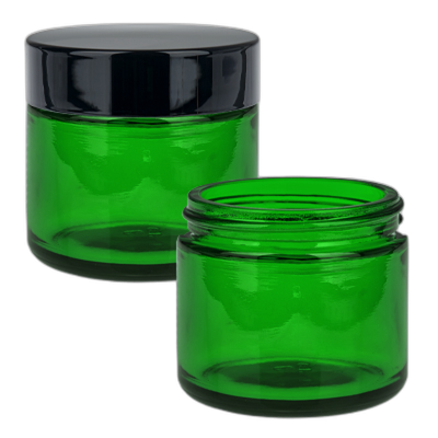 Tarros de cristal verde