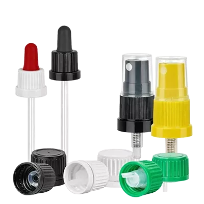 Tapones y pipetas para frascos farmacéuticos