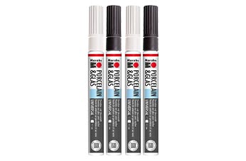 Lápiz de pintura blanco y negro