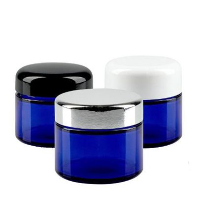 Tarros de cristal azul