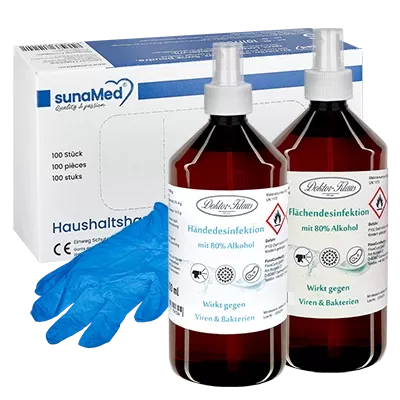 Guantes de protección y desinfección