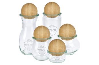 macetas con bola de madera