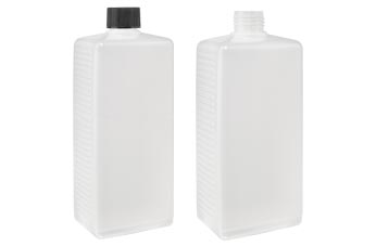 Botellas de plástico rectangulares