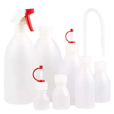 Frascos de laboratorio en PEBD