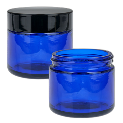 Tarros de cristal azul