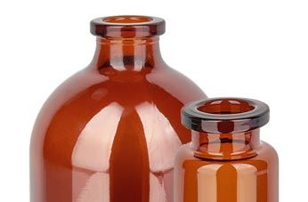 Viales de inyección de vidrio ámbar de 5 a 100 ml